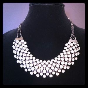 Statement necklace with rhinestones